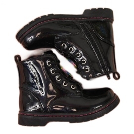 Svarta stövlar för tjejer isolerade Jr EVE318A vit