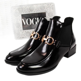 Lackade Chelsea -stövlar Potocki W WOL34 svart