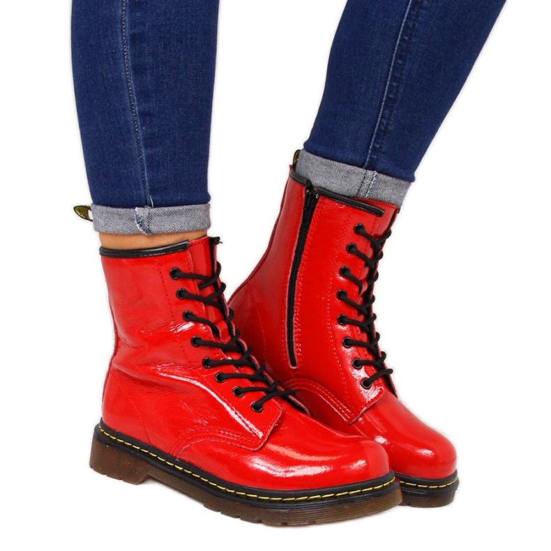 Varmfodrade läderstövlar Filippo W PAW77D röd