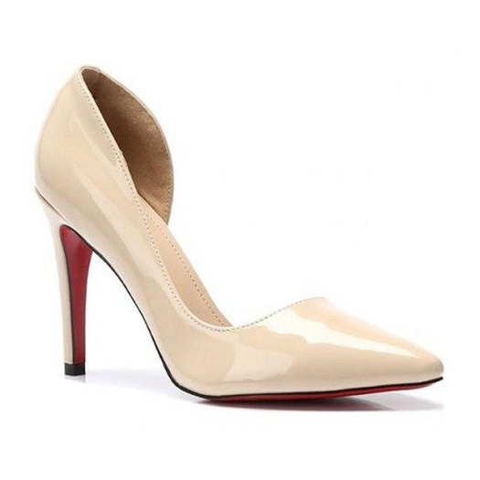 Lackerad Elegant Stilettos A899 Beige