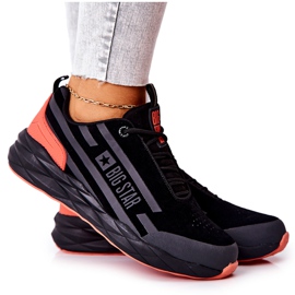 Läder Sportskor Big Star II274460 Svart röd