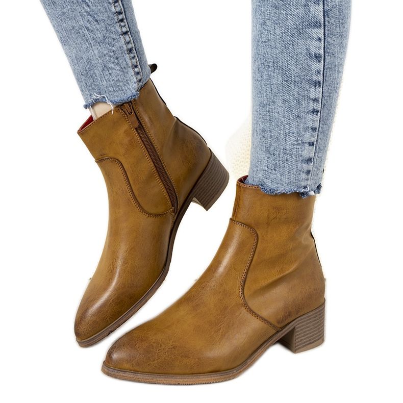 Kamel stövlar för kvinnor, Hortense cowboy stövlar brun