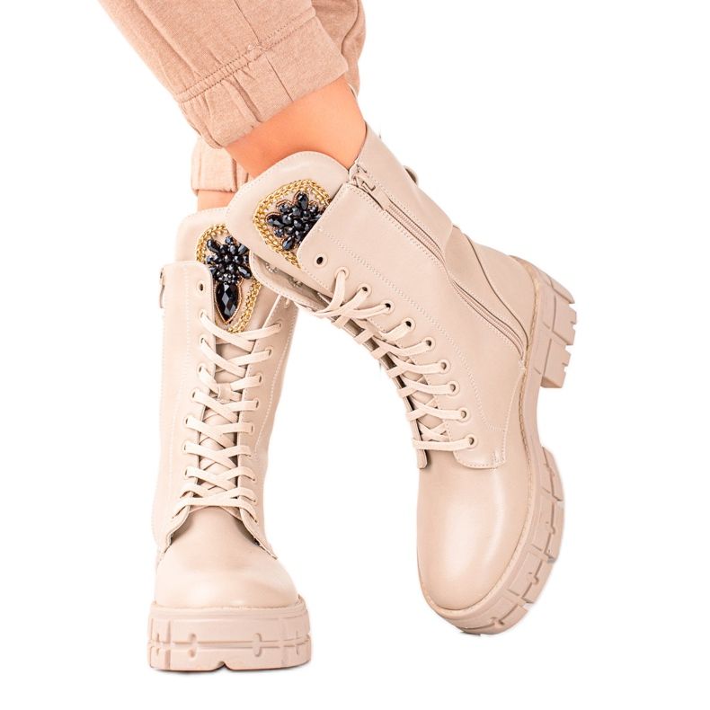 Seastar Höga arbetare med kristaller beige