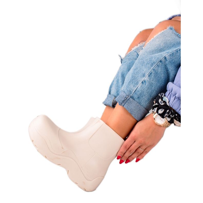 TRENDI Wellies på modeplattformen vit