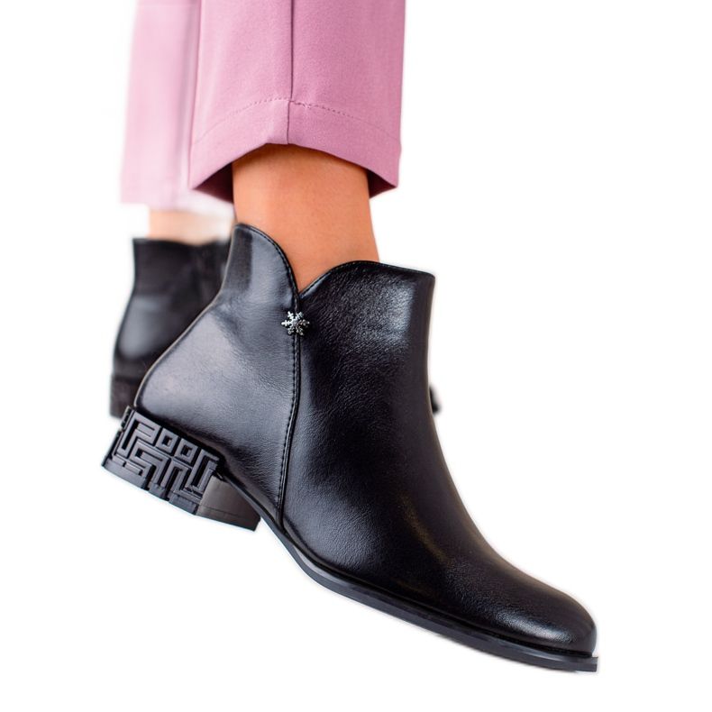 Stövlar med dekorativ häl Sergio Leone svart