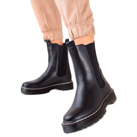 S. BARSKI Höga Chelsea -stövlar på S.BARSKI -plattformen svart