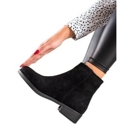 Mannika Klassiska stövlar i mocka svart