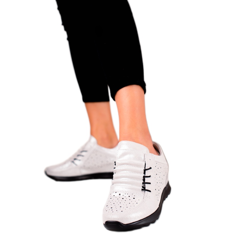 Kilar i skinn VINCEZA vit