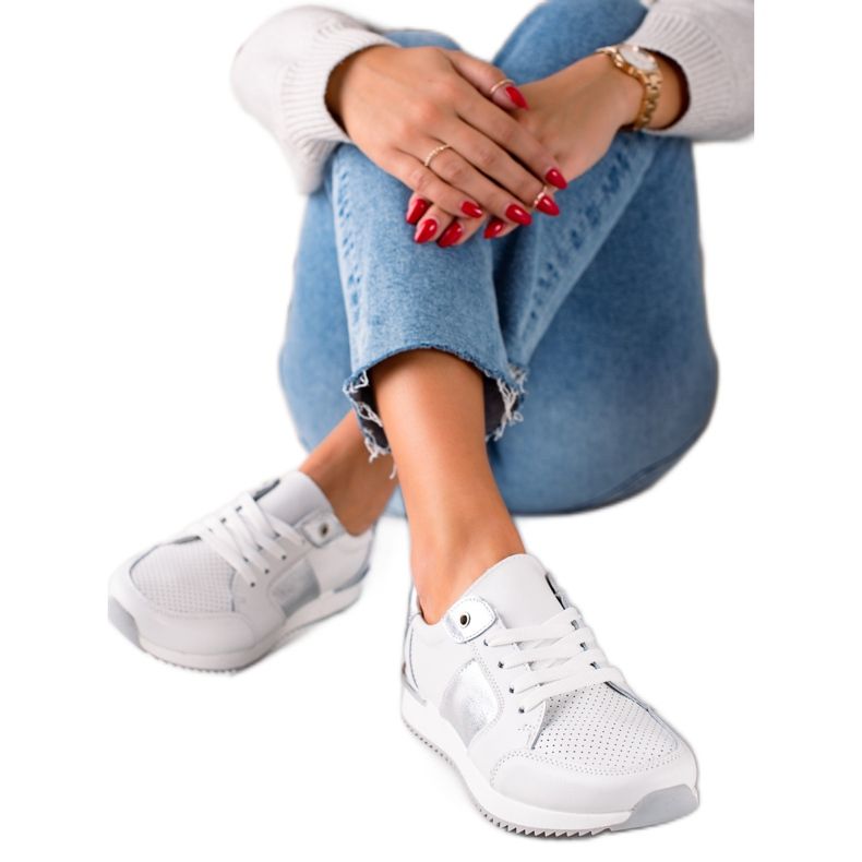 Vita skinnskor VINCEZA