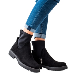 Bella Star Slip-on mocka stövlar svart