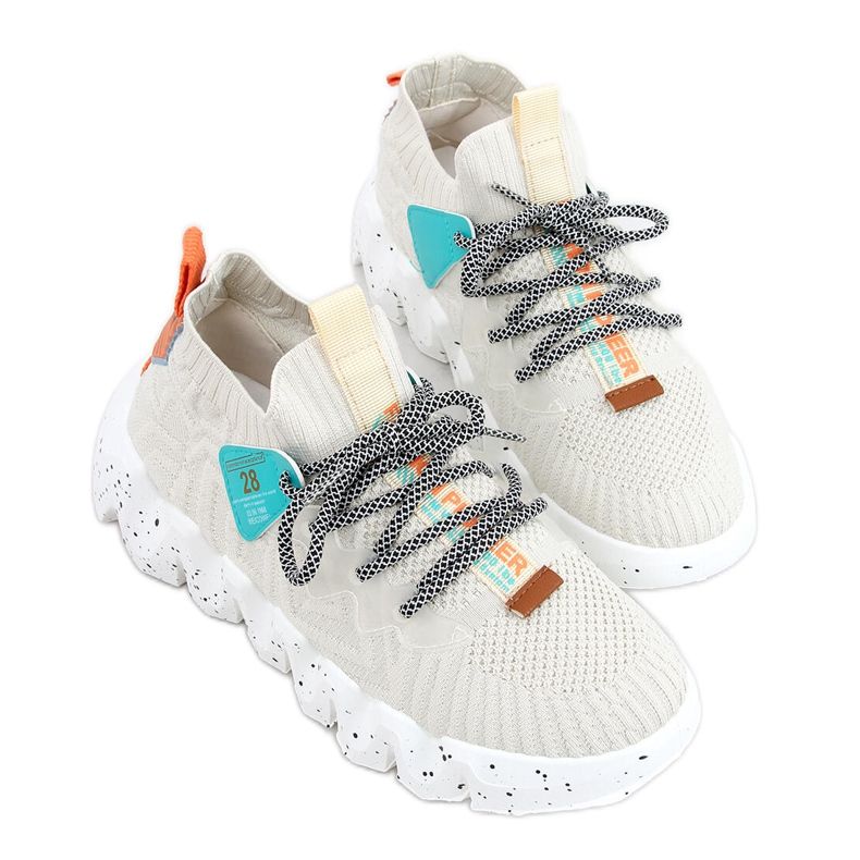 Högsulad beige NB387 Beige sportskor