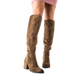 VINCEZA Sylowe stövlar i mocka brun