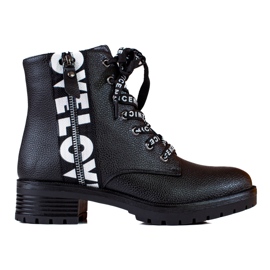 W. Potocki Snörskor med ekokläder Potocki svart