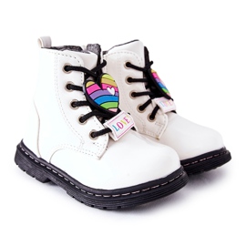 PE1 Lackerade stövlar värmda med ullvit Anlon