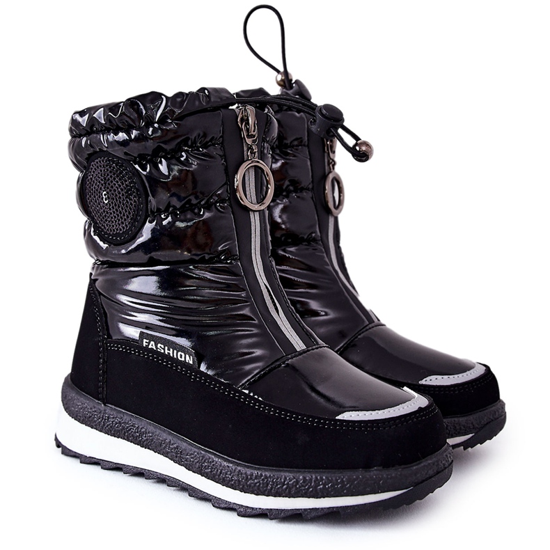 PE1 High Wool Warm Snow Boots Black Lucia svart
