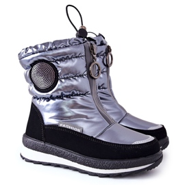 PE1 High Wool Warm Snow Boots Grå Lucia svart silver-