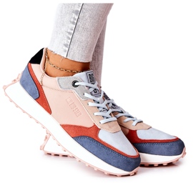 Sportskor Memory Foam Big Star II274401 Beige-Blue blå