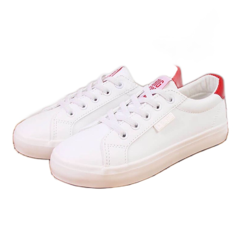 Låg eko läder sneakers Big Star Jr DD374134 vit brun