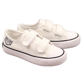Låga sneakers med kardborreband Big Star Jr. FF374061 vit