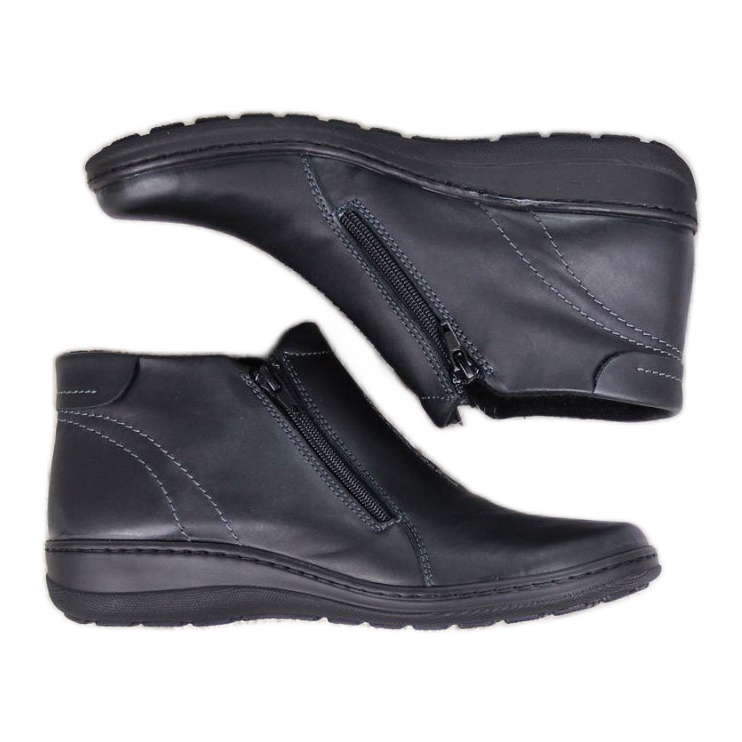 Bekväma isolerade läderstövlar W Helios 642 grå