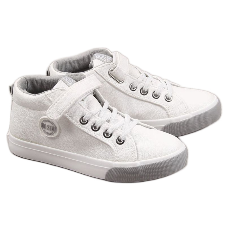 Ekoläder Big Star W EE374002 vita sneakers