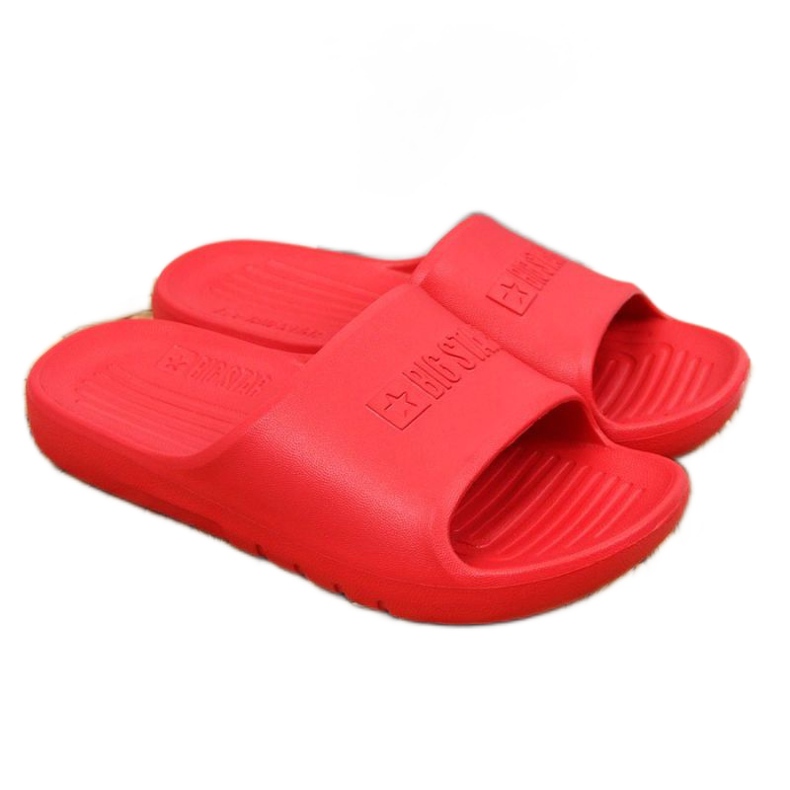 Big Star Jr GG374809 tofflor i rött skum vit röd