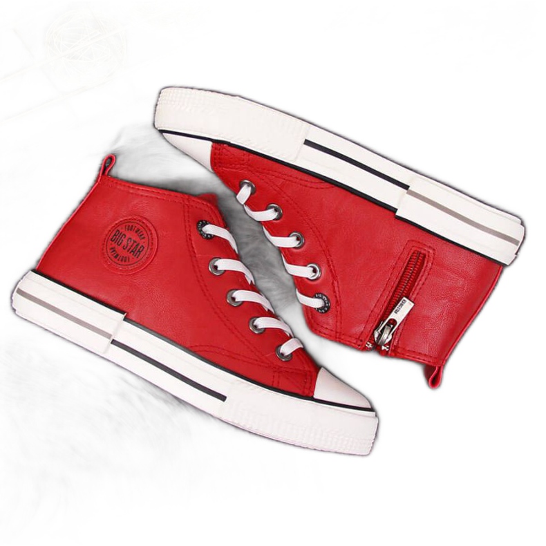 Sneakers i ekoläder Big Star Jr II374005 röd vit