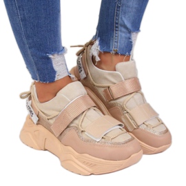 Navy Dot W WOL10 beige sneakers