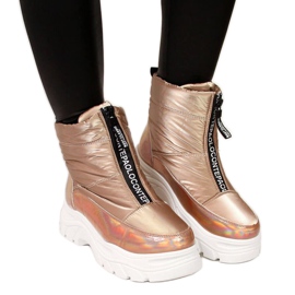 Snöskor på Vinceza W JAN46C holo -plattformen gyllene