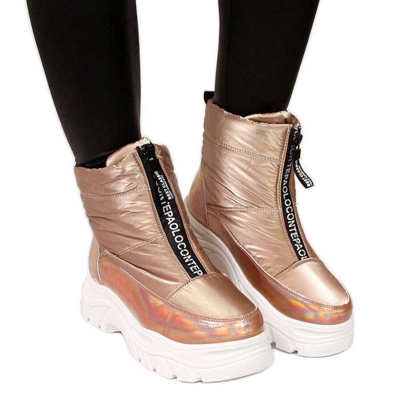 Snöskor på Vinceza W JAN46C holo -plattformen gyllene