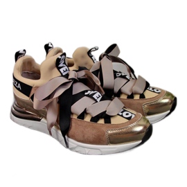 Sneakers med inskriptioner Vinceza W JAN49A beige