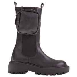 Marco Shoes Stövlar med avtagbar påse på bältet svart