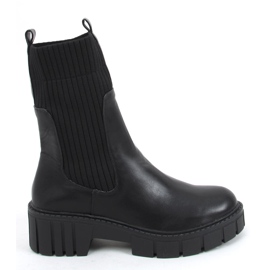 Chelsea boots socka övre Anne Black svart