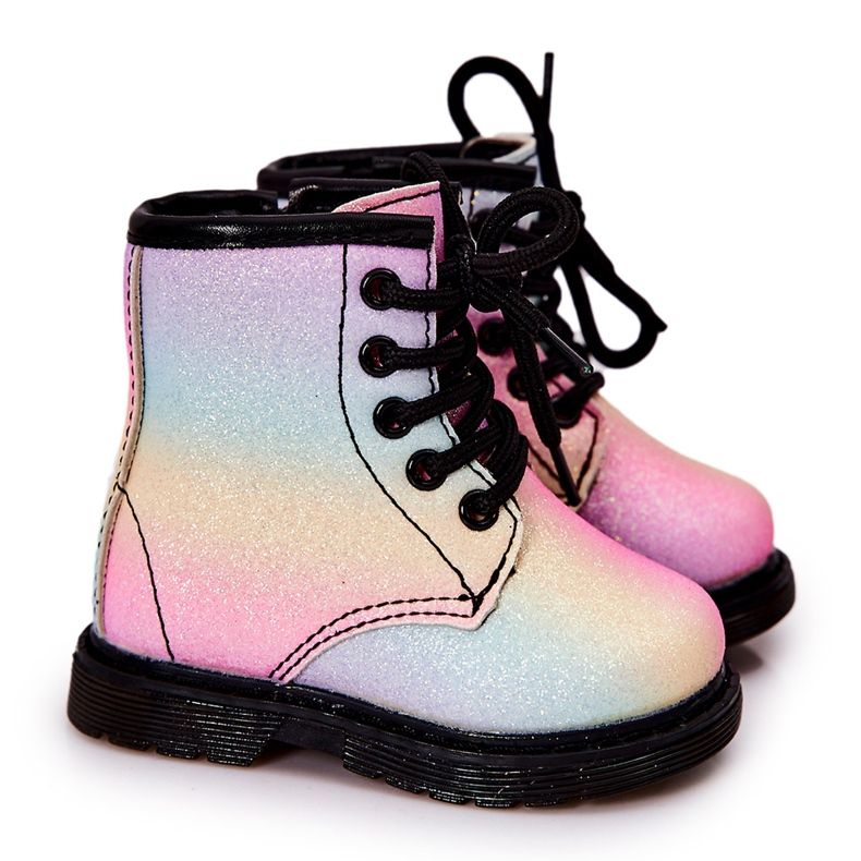 FR1 Barns varma stövlar med en dragkedja Pastel Goopy mångfärgad