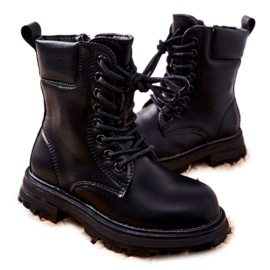 FR1 Klassiska barnsvarta stövlar med dragkedja Clarika