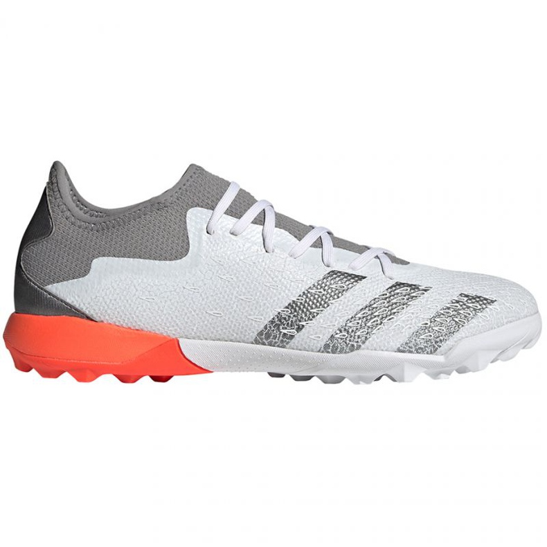 Adidas Predator Freak.3 L Tf M FY6292 fotbollsskor vit, vit, grå / silver vit