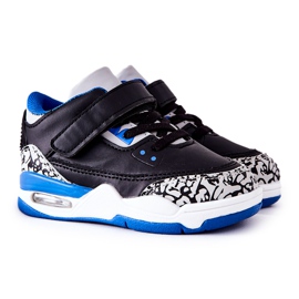 FR1 Barns sportskor svart och blått linne vit