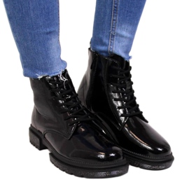 Läder stövlar Filippo W PAW278B svart beige vit