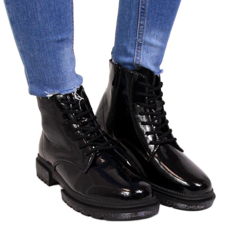 Läder stövlar Filippo W PAW278B svart beige vit