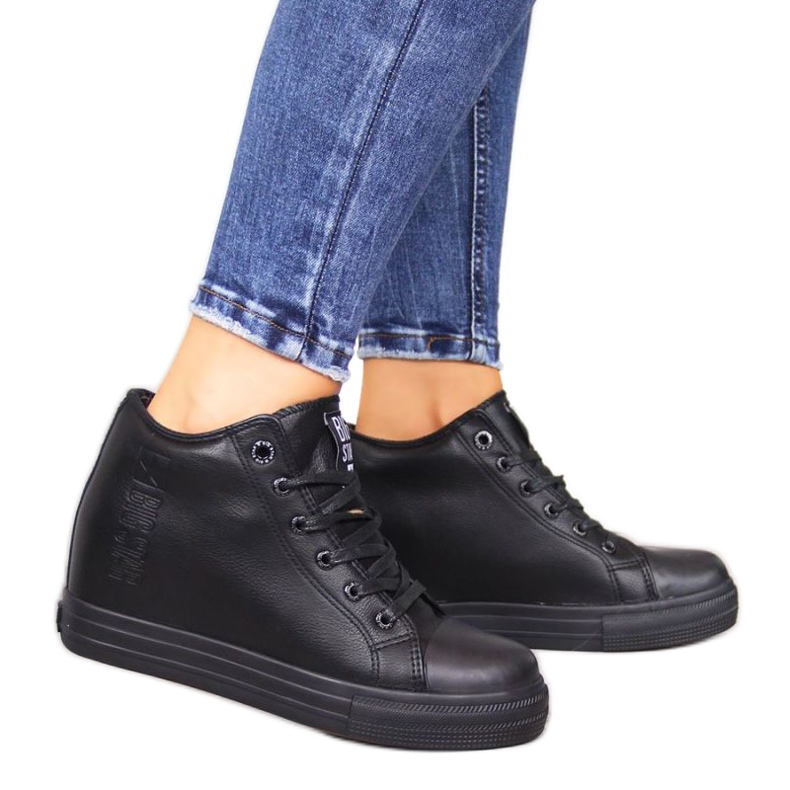 Black Wedge Sneakers Big Star W EE274127 svart