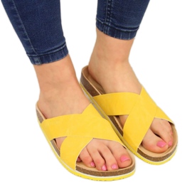 Läder Big Star W HH274596 gula tofflor