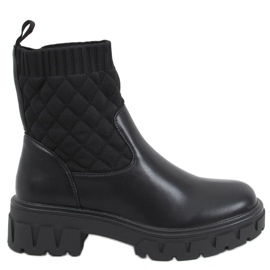Stövlar med vadderad övre Elin Black svart
