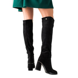 Goodin Snygga stövlar i mocka svart