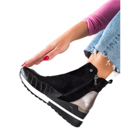 W. Potocki Stövlar på kil Potocki svart