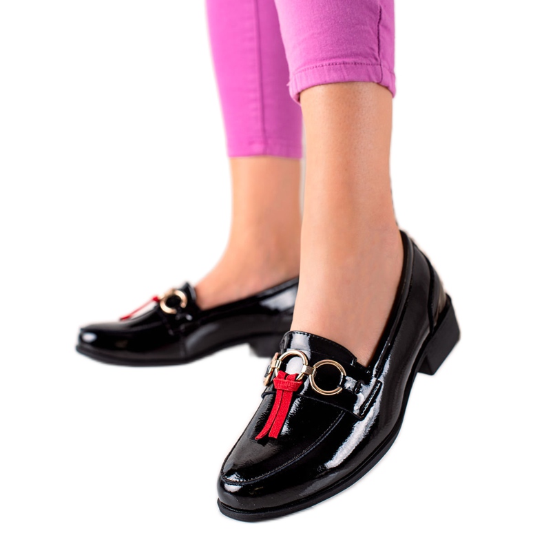 Filippo Lackerade läderskor svart