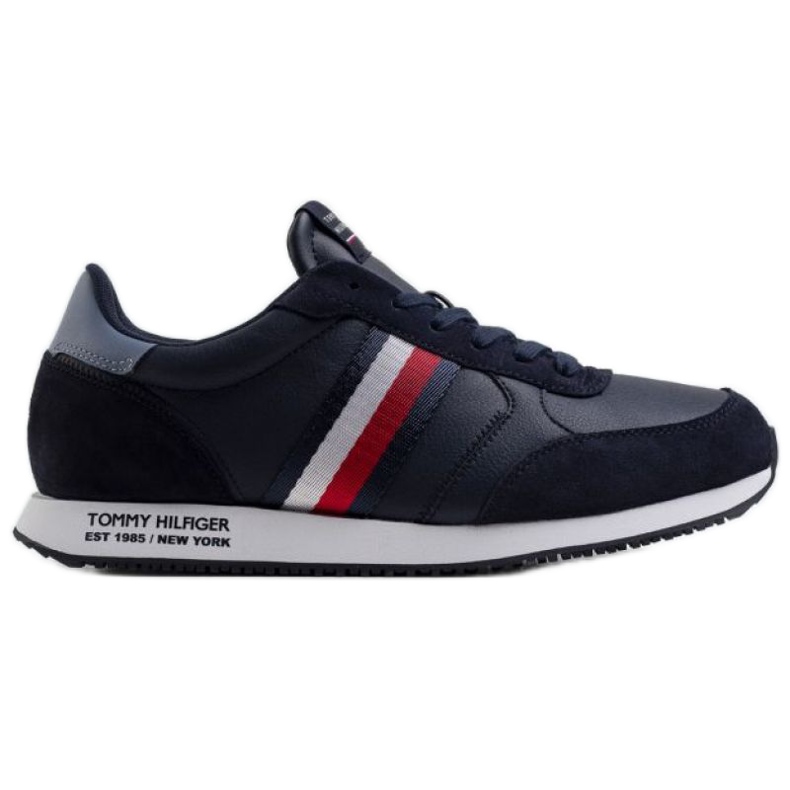 Skor Tommy Hilfiger Runner Lo Leather Mix M FM0FM03736 DW5 marinblå