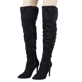 Svarta lårhöga stövlar från Arment