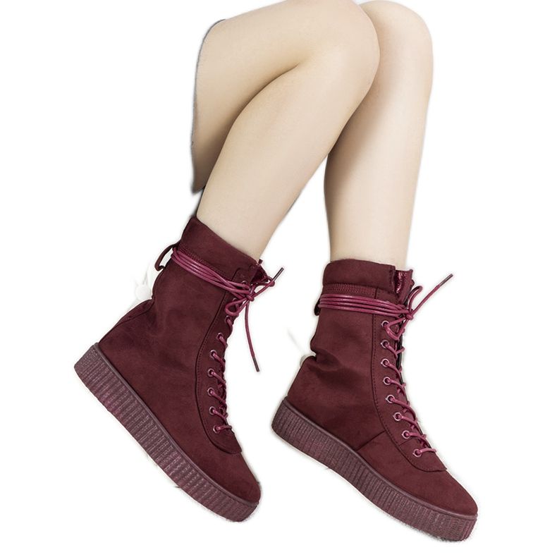 Maroon vinter sneakers Soliz röd