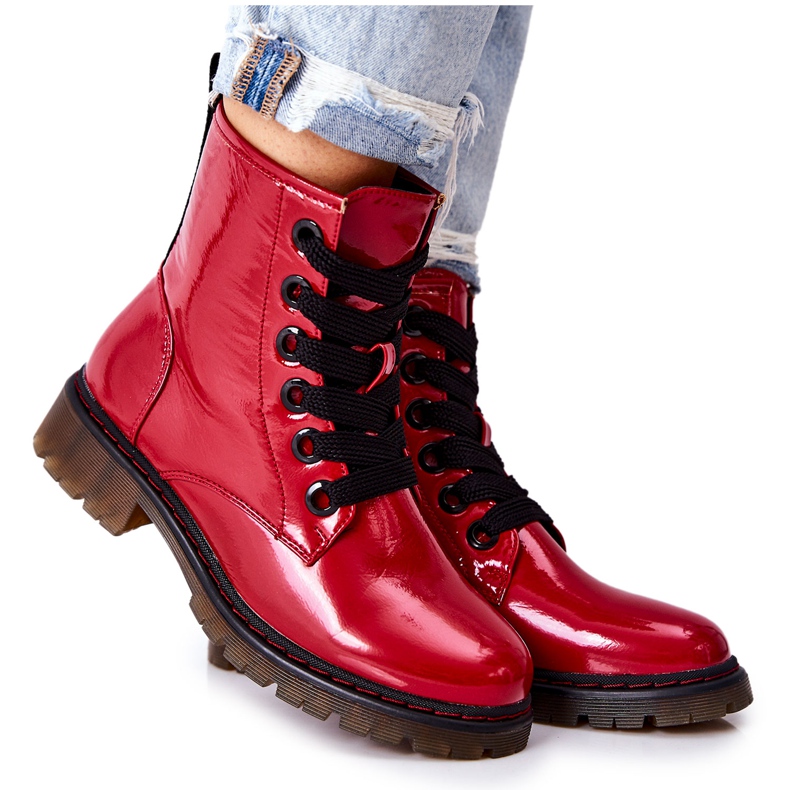 PE1 Lacquered Warm Workers Red Lomess röd