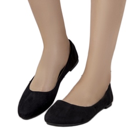 Julie black blanka ballerinor för kvinnor svart
